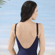 Badeanzüge - Sunflair Badeanzug aus figurformendem Shapematerial mit buntem Einsatz, in Größe 038 bis 054, in Cup B, in Farbe MARINE-BUNT – Farbe MARINE-BUNT – Ansicht 2
