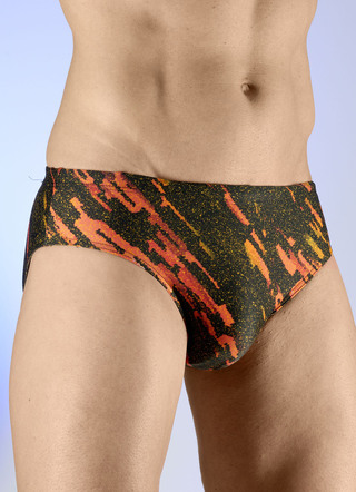 Schwab Badehose in Slipform mit buntem Druckdessin