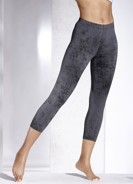Plantier - Leggings mit toller Batik-Optik, in Größe 036 bis 054, in Farbe SCHWARZ-ANTHRAZIT Ansicht 1