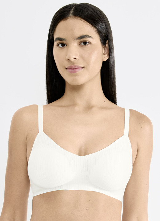 Soft-BH - sloggi ZERO Feel-BH mit herausnehmbaren Pads, in Größe L passend für Gr. 80 (Cup C) + Gr. 85 (Cup A, B) bis XL passend für Gr. 85 (Cup C) + Gr. 90 (Cup A, B), in Farbe ECRU Ansicht 1