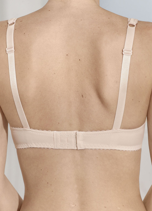 Bügel-BH - Susa Dirndl-BH mit floraler Elastikspitze im Vorderteil, in Größe 070 bis 100, in Cup E, in Farbe WEISS Ansicht 8