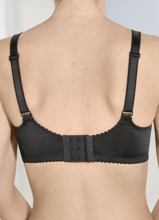 Soft-BH - Laurina BH mit buntem Blumendessin, in Größe 075 bis 105, in Cup B, in Farbe SCHWARZ-BUNT Ansicht 2