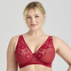 Bügel-BH - Miss Mary Bügel-BH mit floraler Elastikspitze, in Größe 075 bis 105, in Cup E, in Farbe ROT – Farbe ROT – Ansicht 4