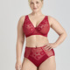 Bügel-BH - Miss Mary Bügel-BH mit floraler Elastikspitze, in Größe 075 bis 105, in Cup E, in Farbe ROT – Farbe ROT – Ansicht 3