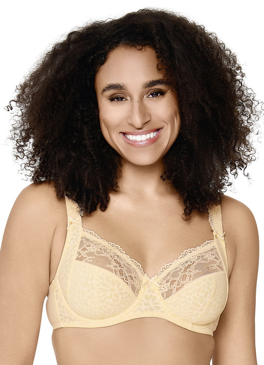 Bügel-BH - LingaDore Bügel-BH mit Jacquard-Dessin und elastischer Spitze, in Größe 075 bis 105, in Cup C, in Farbe CHAMPAGNER Ansicht 3
