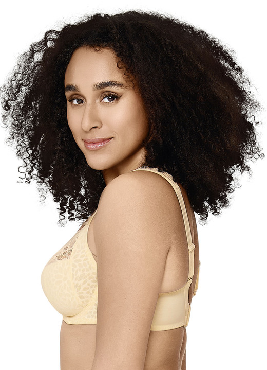 Bügel-BH - LingaDore Bügel-BH mit Jacquard-Dessin und elastischer Spitze, in Größe 075 bis 105, in Cup B, in Farbe CHAMPAGNER Ansicht 5