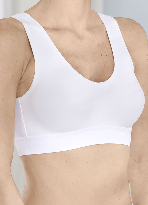 Soft-BH -  Naturana BH mit nahtlosen Abschlüssen, in Größe L (Gr: 80 Cup E + Gr: 85 Cup B,C,D + Gr: 90 Cup A) bis XL (Gr: 85 Cup E + Gr: 90 Cup B,C,D,E), in Farbe WEISS Ansicht 1