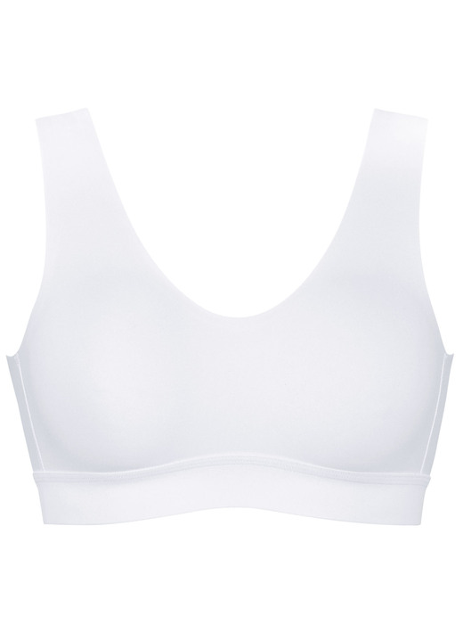 Soft-BH -  Naturana BH mit nahtlosen Abschlüssen, in Größe L (Gr: 80 Cup E + Gr: 85 Cup B,C,D + Gr: 90 Cup A) bis XL (Gr: 85 Cup E + Gr: 90 Cup B,C,D,E), in Farbe WEISS Ansicht 3