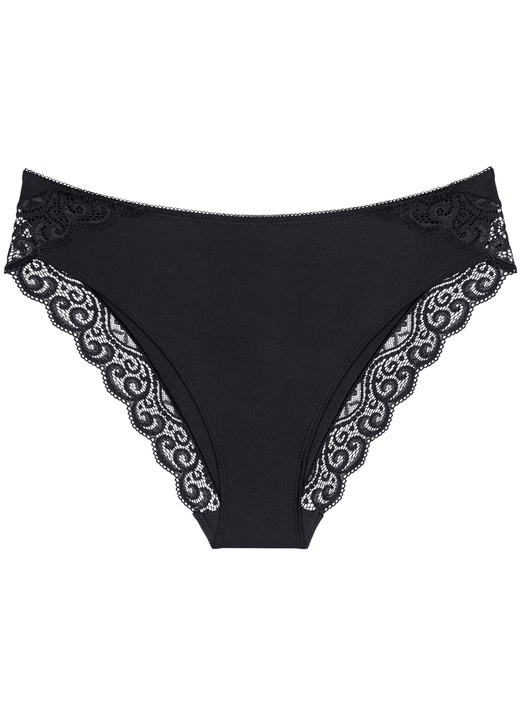 Slips - Triumph-Amourette Slip mit Elastikspitze, in Größe 036 bis 046, in Farbe SCHWARZ Ansicht 3