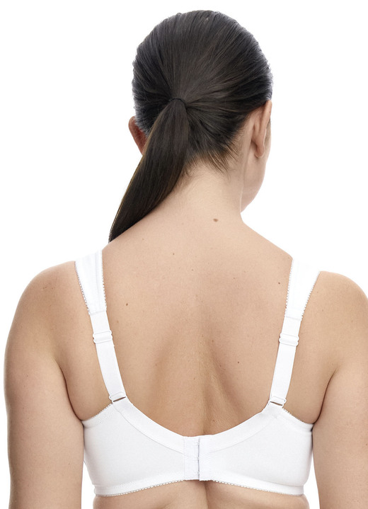 Soft-BH - Zweierpack Susa BH mit hübscher Elastikspitze, in Größe 075 bis 105, in Cup E, in Farbe 1X WEISS, 1X PUDER Ansicht 7