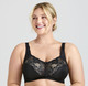 Soft-BH - Miss Mary BH mit elastischen Spitzeneinsätzen, in Größe 080 bis 110, in Cup D, in Farbe WEISS – Farbe SCHWARZ – Ansicht 1