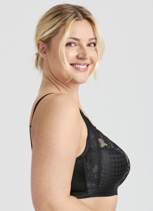 Soft-BH - Miss Mary BH mit elastischen Spitzeneinsätzen, in Größe 080 bis 110, in Cup B, in Farbe WEISS Ansicht 8