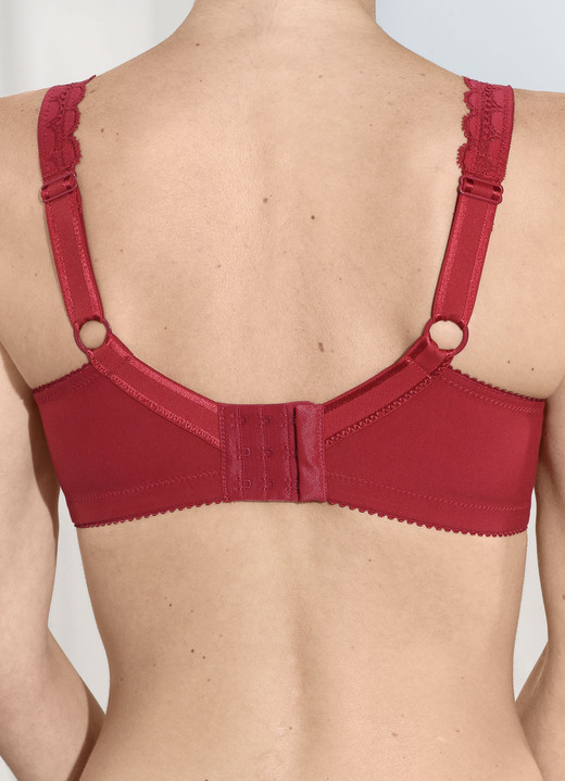Bügel-BH - Miss Mary Bügel-BH mit hohem Baumwollanteil, in Größe 080 bis 110, in Cup B, in Farbe ROT Ansicht 5