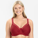 Bügel-BH - Miss Mary Bügel-BH mit hohem Baumwollanteil, in Größe 080 bis 110, in Cup E, in Farbe ROT – Farbe ROT – Ansicht 1