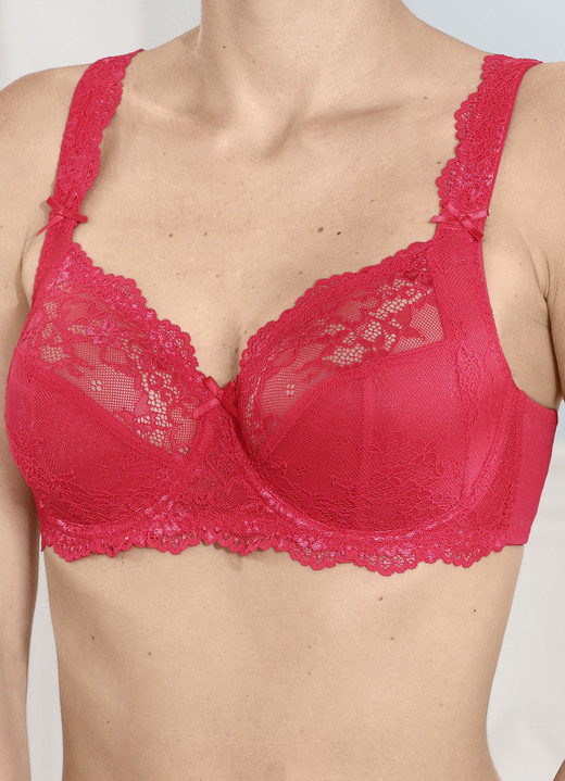 Bügel-BH - LingaDore Bügel-BH mit elastischer Spitze, in Größe 075 bis 105, in Cup C, in Farbe ROT Ansicht 2