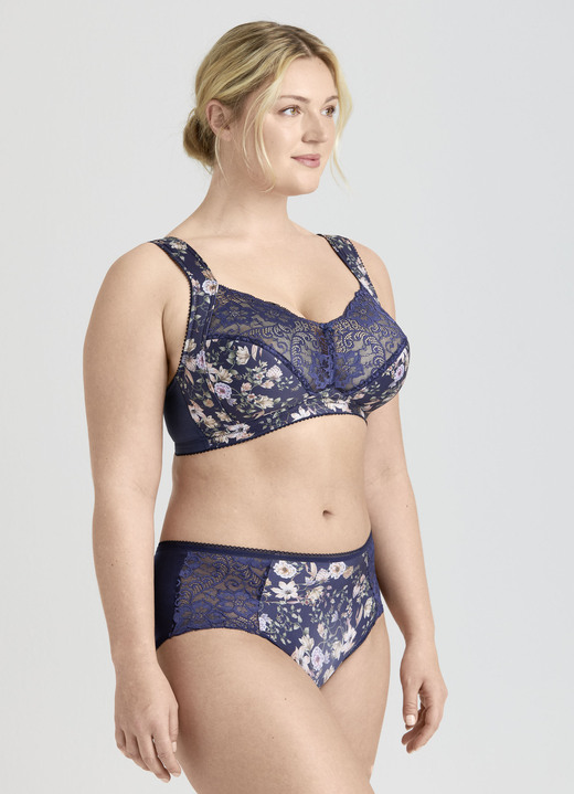 Soft-BH - Miss Mary BH mit farbharmonischem Floraldessin, in Größe 075 bis 105, in Cup B, in Farbe MARINE-BUNT Ansicht 3