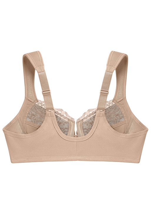 Glamorise - Glamorise Bügel-BH mit Vorderverschluss, in Größe 080 bis 110, in Cup C, in Farbe BEIGE Ansicht 5