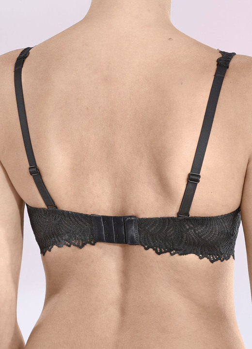 Bügel-BH - Naturana Bügel-BH aus elastischer Spitze, in Größe 075 bis 095, in Cup B, in Farbe SCHWARZ Ansicht 4