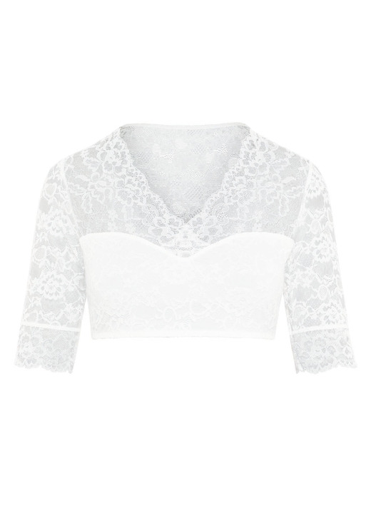 BH-Hemd - Dirndlbluse, in Größe 036 bis 048, in Farbe WEISS Ansicht 4