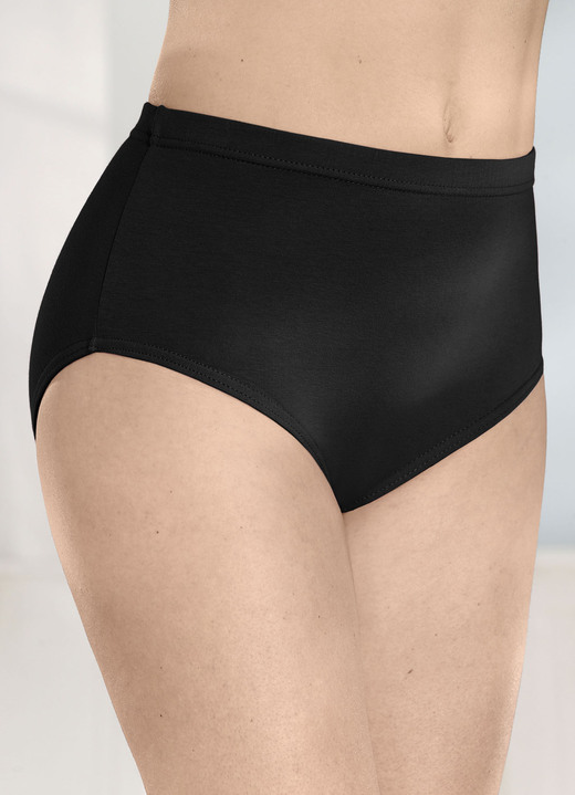 Slips - Fünferpack Slips mit Dehnbund, in Größe 038 bis 054, in Farbe 3X ALTROSA, 2X SCHWARZ Ansicht 3