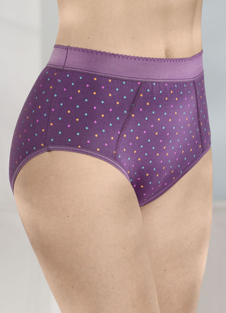 Fünferpack Formslips mit buntem Punktedessin