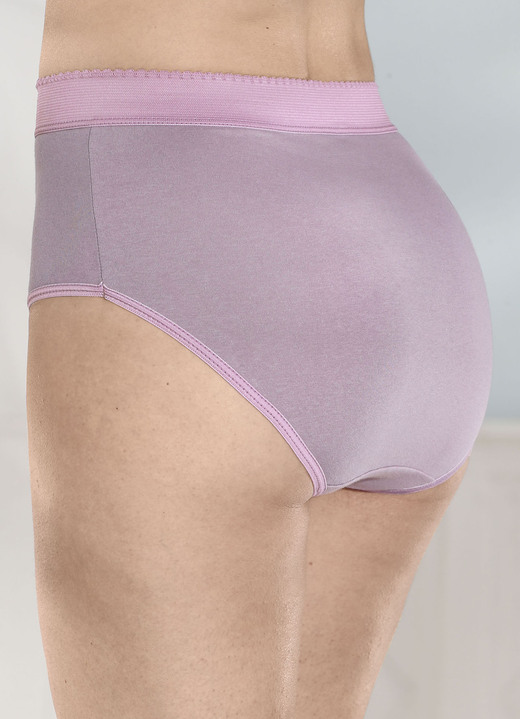 Slips - Fünferpack Formslips mit verstärkter Bauchpartie, in Größe 038 bis 056, in Farbe 3X MAUVE-LILA BEDRUCKT, 2X MAUVE Ansicht 2