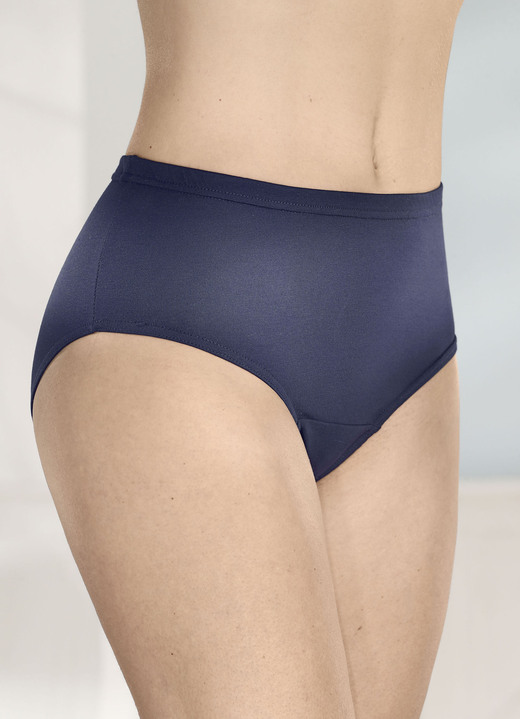 Slips - Viererpack Slips mit Gummizug im Bund, in Größe 038 bis 052, in Farbe 2X MARINE, 2X WEISS Ansicht 1