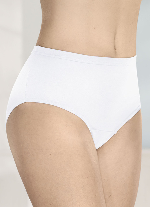 Slips - Viererpack Slips mit Gummizug im Bund, in Größe 038 bis 052, in Farbe 2X MARINE, 2X WEISS Ansicht 3