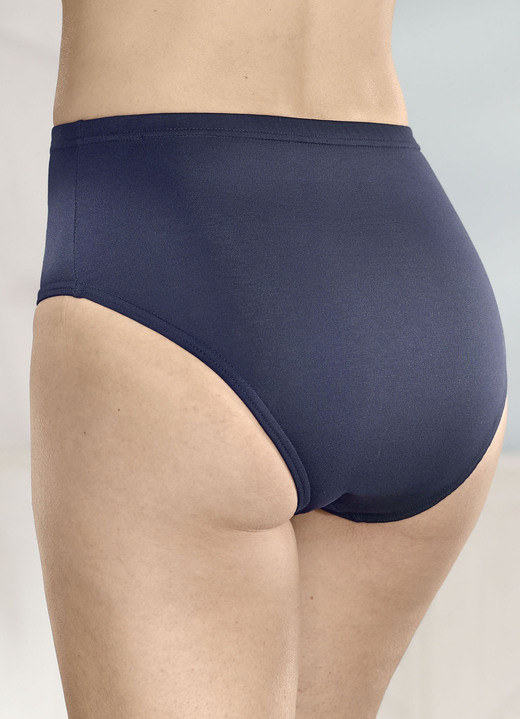 Slips - Viererpack Slips mit Gummizug im Bund, in Größe 038 bis 052, in Farbe 2X MARINE, 2X WEISS Ansicht 2