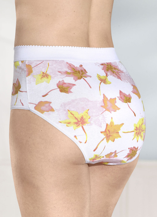 Slips - Fünferpack Formslips mit verstärkter Bauchpartie, in Größe 038 bis 056, in Farbe WEISS-ORANGE-BUNT Ansicht 2