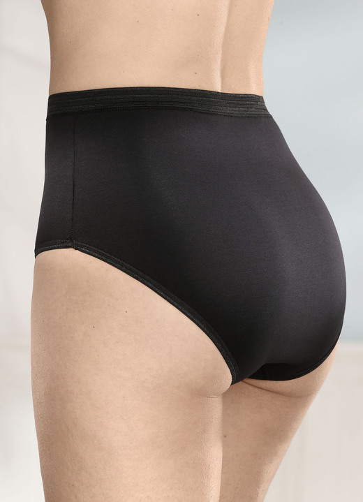 Slips - Fünferpack Slips mit Blumenmotiv, in Größe 038 bis 056, in Farbe 3X SCHWARZ, 2X WEISS Ansicht 3