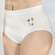 Slips - Viererpack Formslips mit verstärkter Bauchpartie, in Größe 038 bis 056, in Farbe 2X ECRU MIT MOTIV, 2X ECRU-GELB-GRÜN BEDRUCKT – Farbe 2X ECRU MIT MOTIV, 2X ECRU-GELB-GRÜN BEDRUCKT – Ansicht 1