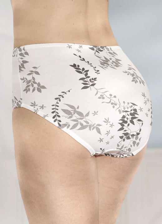 Slips - Sechserpack Slips mit Druckdessin, in Größe 038 bis 056, in Farbe 2X PUDER-BRAUN, 2X GRAU-SCHWARZ, 2X WEISS-GRAU Ansicht 5