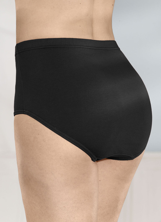Slips - Fünferpack Slips mit Gummizug im Bund, in Größe 038 bis 054, in Farbe 3X LACHS, 2X SCHWARZ Ansicht 4