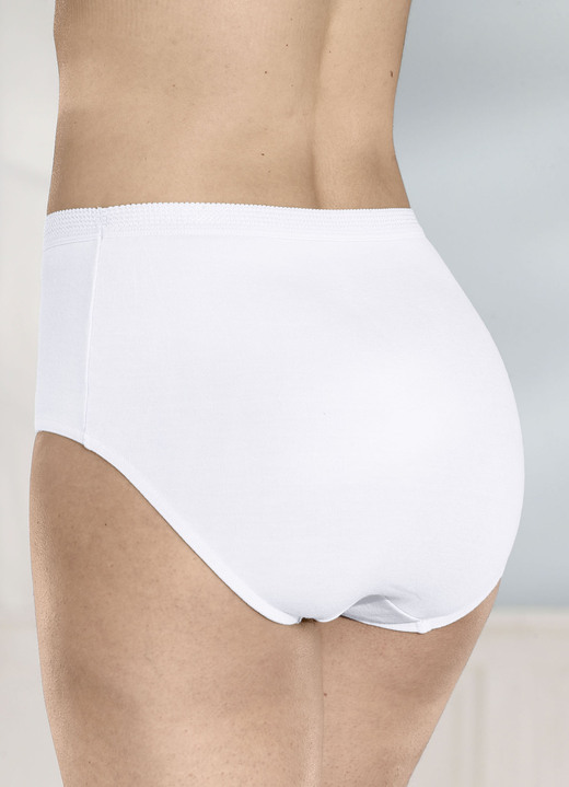 Slips - Viererpack Slips mit dekorativem Elastikbund, in Größe 038 bis 056, in Farbe 2X MINT, 2X WEISS Ansicht 4