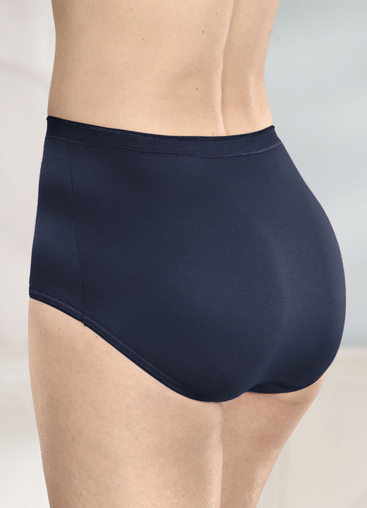 Slips - brio lingerie Fünferpack Slips mit elastischen Abschlüssen, in Größe 040 bis 058, in Farbe 3X BORDEAUX, 2X SCHWARZ Ansicht 6