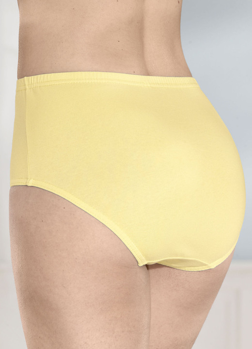 Slips - Viererpack Slips mit Gummizug im Bund, in Größe 038 bis 056, in Farbe 1X TÜRKIS, 1X ROSA, 1X GELB, 1X WEISS Ansicht 6