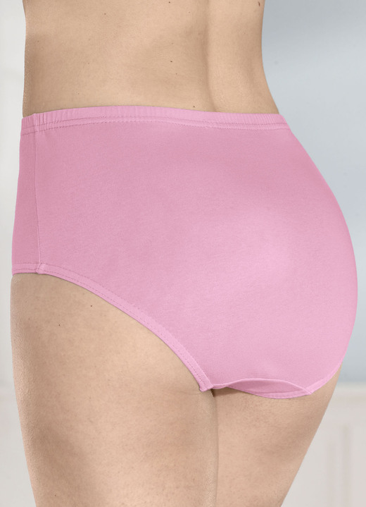 Slips - Viererpack Slips mit Gummizug im Bund, in Größe 038 bis 056, in Farbe 1X TÜRKIS, 1X ROSA, 1X GELB, 1X WEISS Ansicht 4