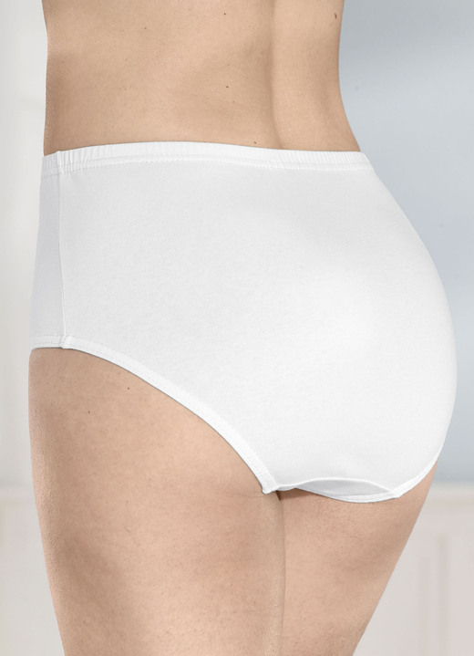 Slips - Viererpack Slips mit Gummizug im Bund, in Größe 038 bis 056, in Farbe 1X TÜRKIS, 1X ROSA, 1X GELB, 1X WEISS Ansicht 8