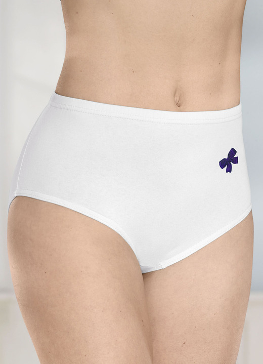 Slips - Viererpack Slips mit Gummizug im Bund, in Größe 038 bis 056, in Farbe 1X TÜRKIS, 1X ROSA, 1X GELB, 1X WEISS Ansicht 7