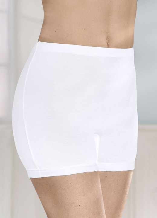 Schlüpfer - Viererpack Schlüpfer mit Gummizug, in Größe 040 bis 060, in Farbe WEISS
