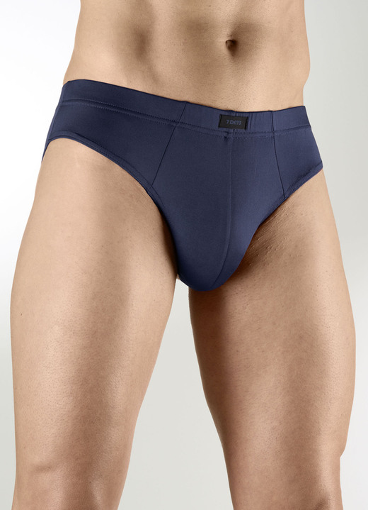 Slips & Unterhosen - Sechserpack Slips aus Microfaser, in Größe 3XL (9) bis XXL (8), in Farbe 1X SCHWARZ-, 1X MARINE-, 1X GRAFIT-GESTR., 1X SCHWARZ, 1X MARINE, 1X BORDEAUX Ansicht 5