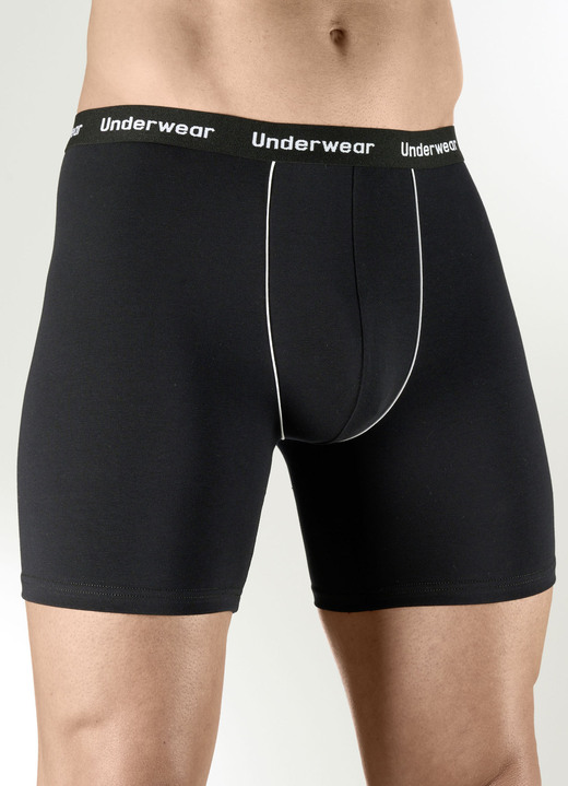 Pants & Boxershorts - Fünferpack Pants mit Elastikbund, in Größe 005 bis 011, in Farbe 3X SCHWARZ, 2X ANTHRAZIT Ansicht 1