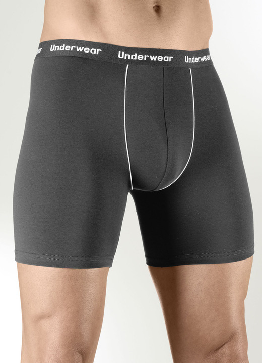 Pants & Boxershorts - Fünferpack Pants mit Elastikbund, in Größe 005 bis 011, in Farbe 3X SCHWARZ, 2X ANTHRAZIT Ansicht 2