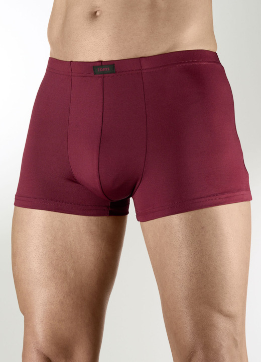 Pants & Boxershorts - Sechserpack Pants aus Microfaser, in Größe 3XL (9) bis XXL (8), in Farbe 1X SCHWARZ-, 1X MARINE-, 1X GRAFIT-GESTR., 1X SCHWARZ, 1X MARINE, 1X BORDEAUX Ansicht 6