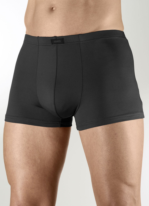 Pants & Boxershorts - Sechserpack Pants aus Microfaser, in Größe 3XL (9) bis XXL (8), in Farbe 1X SCHWARZ-, 1X MARINE-, 1X GRAFIT-GESTR., 1X SCHWARZ, 1X MARINE, 1X BORDEAUX Ansicht 4