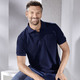 Unterhemden - Poloshirt mit kurzer Knopfleiste, in Größe 10 (4XL) bis 9 (3XL), in Farbe MARINE