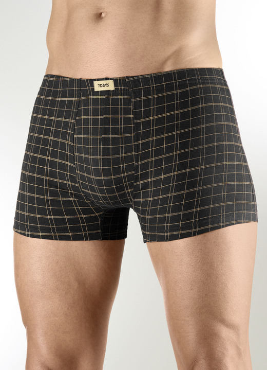 Pants & Boxershorts - Sechserpack Pants mit Karodessin, in Größe 3XL (9) bis XXL (8), in Farbe 2X MARINE, 2X GRAU, 2X SCHWARZ Ansicht 3