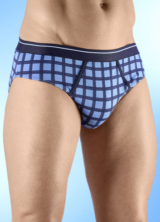 Dreierpack Slips mit Karodessin