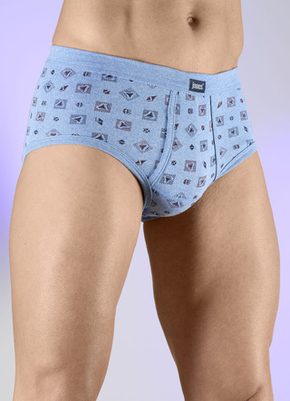 Dreierpack Slips mit Alloverdessin